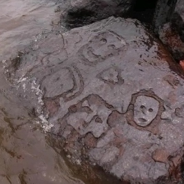 Eerie ancient carvings emerge from river…and it’s only the second time the mysterious drawings have EVER been seen