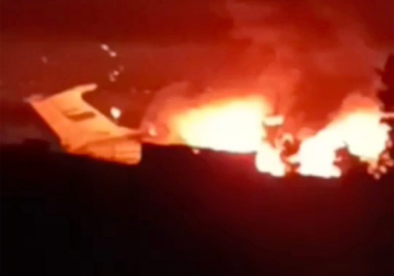Russian military plane ‘carrying mystery cargo’ EXPLODES in fireball after taking off from remote airbase