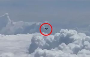 Moment UFO is seen in terrifying near-miss with passenger jet as chilling footage of mystery object at 35,000ft emerges