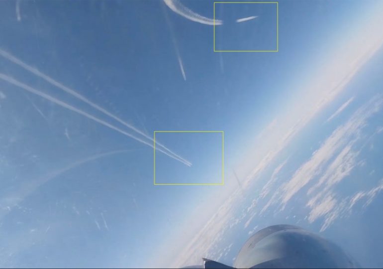 Chilling moment UK Typoon fighter jets & spy plane are intercepted by Russian warplanes ‘forcing them to do U-turn’
