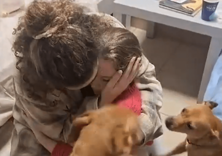 Heartwarming moment Hamas hostage Emily Hand, 9, is reunited with sister & dogs after dad promised ‘biggest party ever’