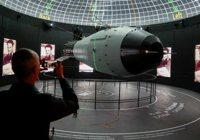 Putin to announce sham reelection beside model of 50 megaton Tsar Bomba NUKE…the most destructive in history of mankind
