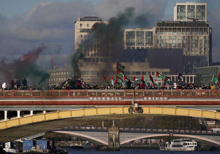 Police Monitor Major Pro-Palestinian March in London as Counter-Protesters Are Arrested