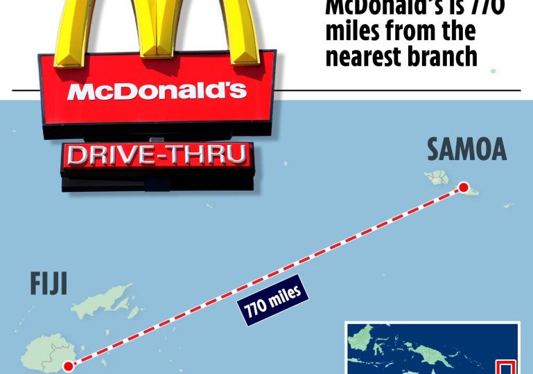 Unique menu of ‘world’s most remote McDonald’s’ – the only one on paradise island that’s 770 miles from nearest branch