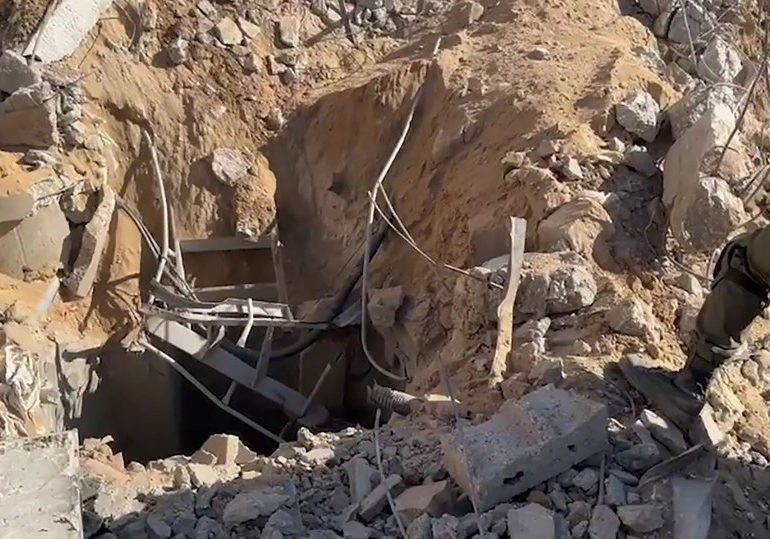 Hamas’ ‘terror tunnels’ beneath Gaza hospital revealed in IDF footage – after MRI suite-used as weapons store uncovered