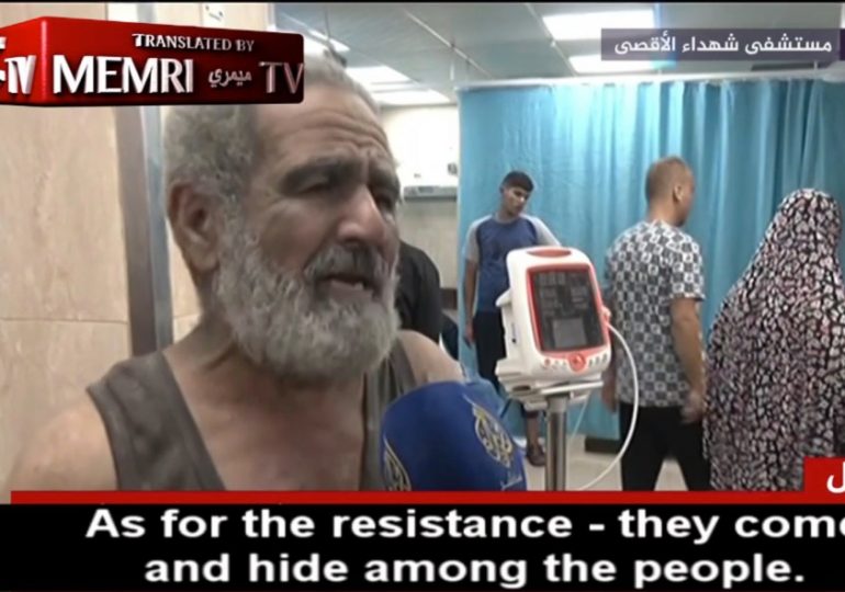 Moment wounded Palestinian civilian rages Hamas are ‘hiding among us’ in hospital & tells them to ‘hide in HELL’