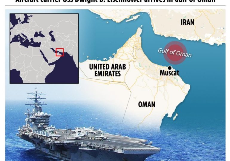US aircraft carrier strike group and warplanes looms off coast of Iran as Ayatollah suddenly turns on Hamas