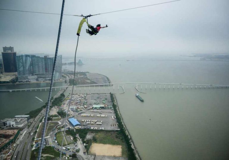 Tourist, 56, dies after completing world’s highest bungee jump as he plunged 764ft from Macau Tower