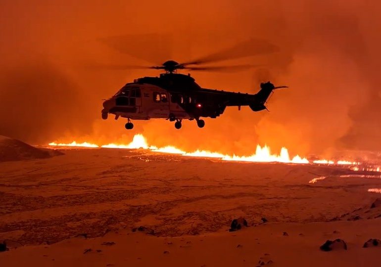 Hiker rescued from near lava-spewing Iceland volcano after getting lost & sending desperate SOS signal to passing plane