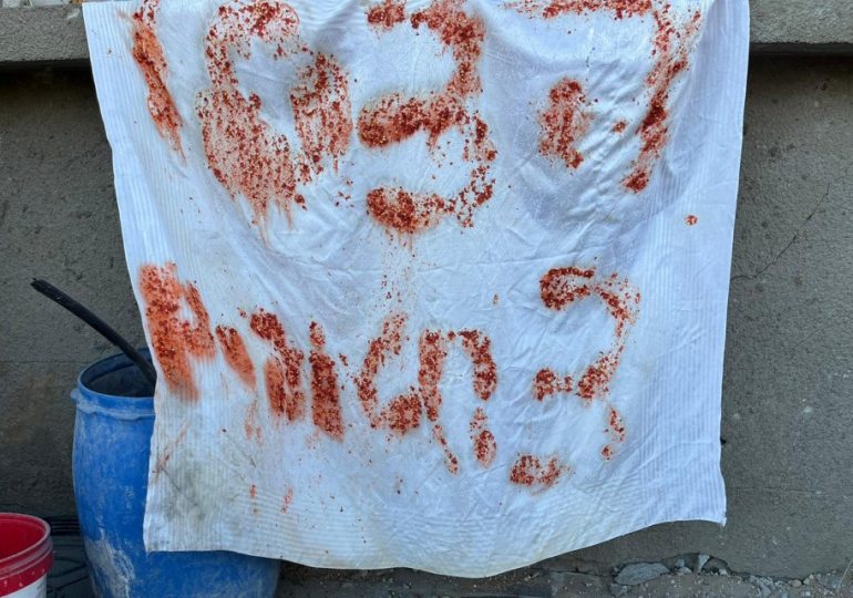 Three Israeli hostages used food to write signs pleading for help before being mistakingly shot dead, IDF says