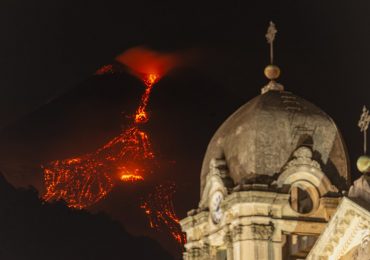 Stunning pics show Mount Etna eruption spraying 1,000C lava into night sky amid fears ash cloud could spark travel chaos