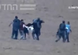 Chilling moment Hamas kidnappers drag Israeli woman into Gaza but she puts up such a brave fight it takes SEVEN of them