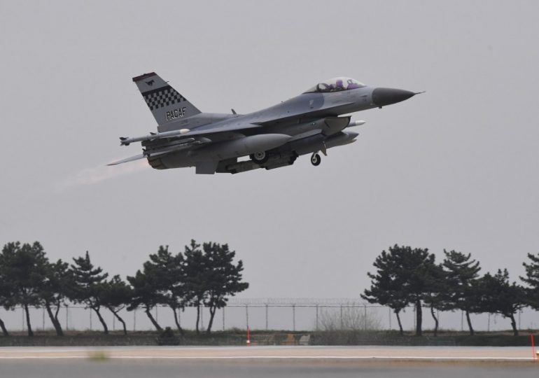 US F-16 fighter jet crashes during training flight near American Air Force base in South Korea