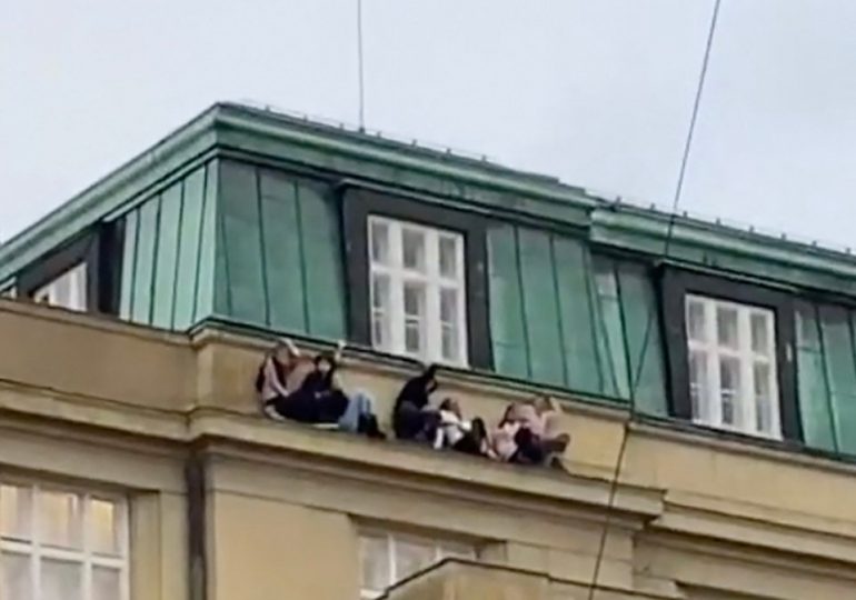 ‘Then we heard a shot,’ US tourist captures moment Prague shooter David Kozak opens fire before killing 14 at university
