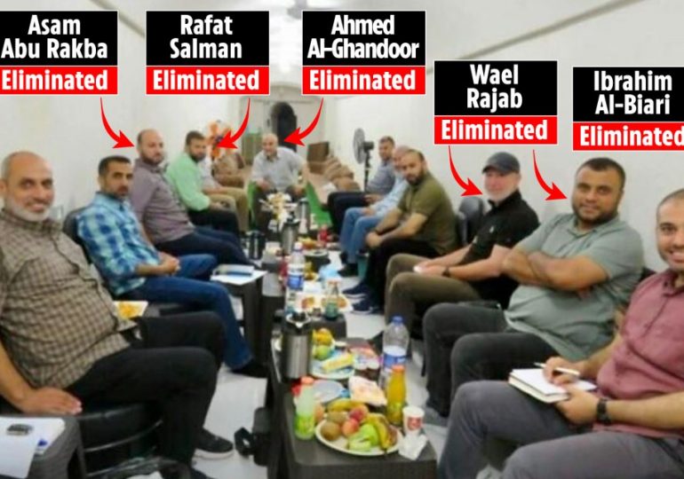 Bombshell pic shows Hamas terror top brass having last supper in tunnel days before nearly HALF are wiped out by Israel