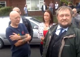 Footage shows Alex Batty’s mum Melanie leading mob to battle bailiffs in mortgage row as dad ‘didn’t believe in banks’