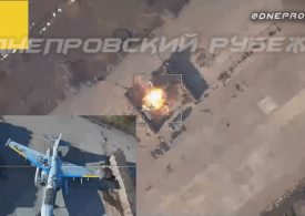 Russians celebrate vid of ‘£9m Ukrainian Su-25 jet being blown up’ by kamikaze drone…before realising what it REALLY is