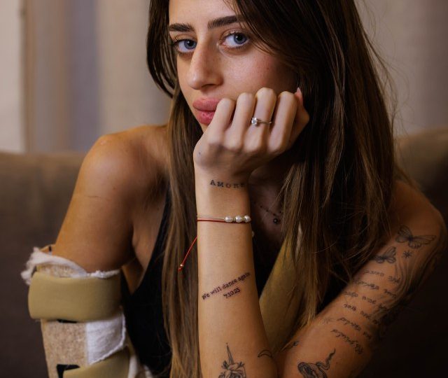 Brave Israeli hostage Mia Schem, 21, gets defiant tattoo in message to Hamas after being operated on by VET in captivity