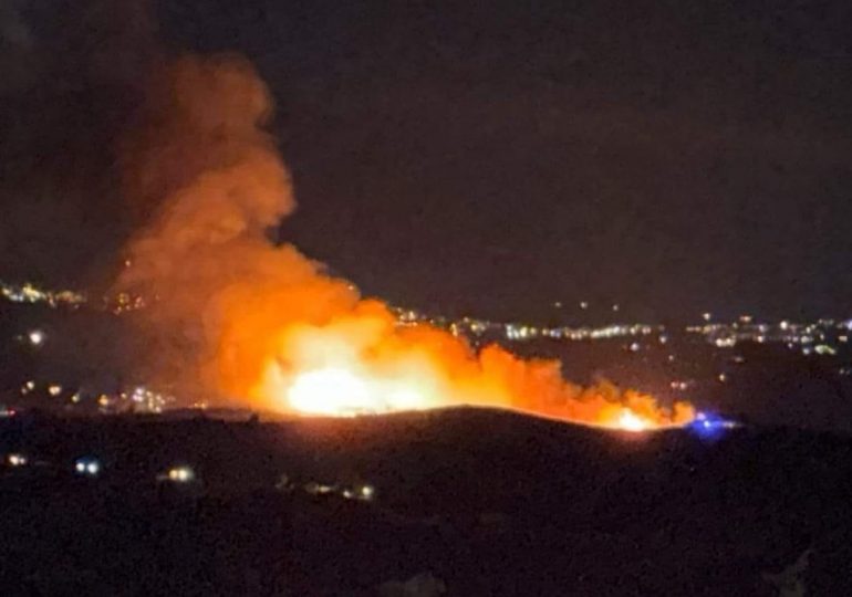Moment wildfire erupts in Costa hols hotspot forcing Brits celebrating NYE to be evacuated after ‘firework sparks blaze’