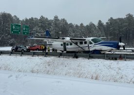 Plane Makes Emergency Landing on Northern Virginia Roadway Amid Snowfall