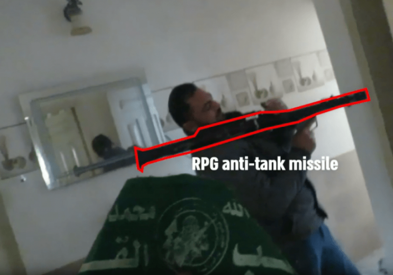 Hamas terrorists disguised as civilians hide RPGs in blankets before blasting tanks as sick guerrilla method is revealed