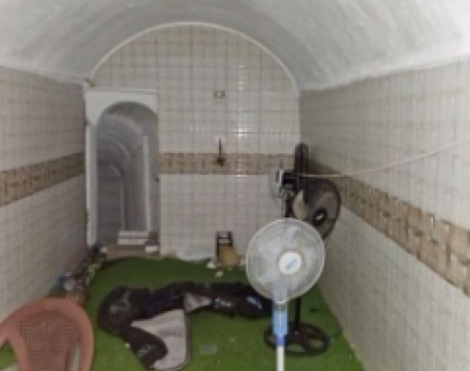 Chilling photos show cages, children’s drawings and filthy mattresses as Israeli forces ‘uncover Hamas hostage tunnel’