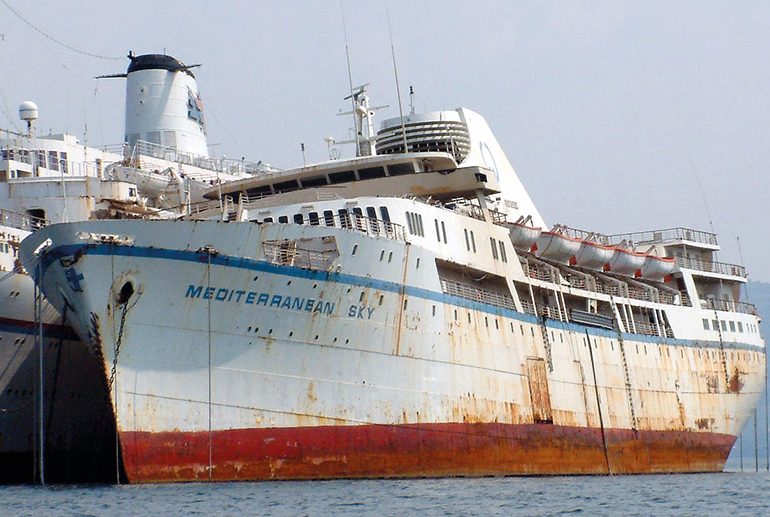 Incredible story behind ‘City on the Sea’ cruise ship so big it’s visible from SPACE which now lies beached & rotting