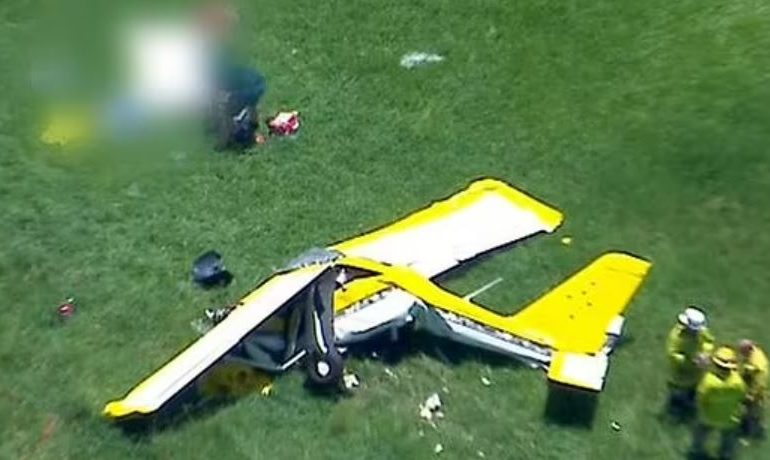 Two dead in horror plane smash as light aircraft crashes at golf club in Queensland