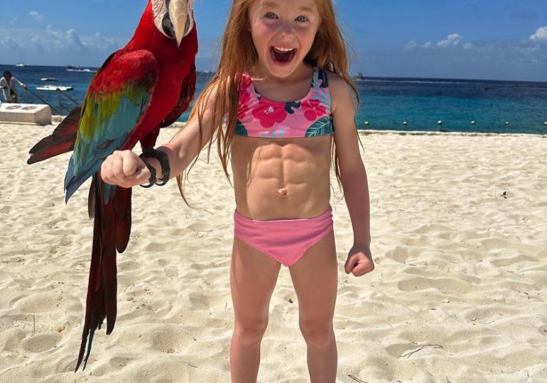 World’s youngest bodybuilder with abs of steel began training age three to be Olympic gymnast – and works out 6hrs a day