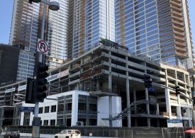 Graffiti gang tags 27 floors of $1bn US skyscraper left abandoned since 2019 after developers ran out of money