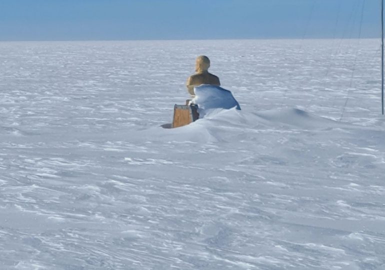 I spotted a HEAD poking out of the Antarctic ice…and it led me to an abandoned Soviet base hidden deep below the surface