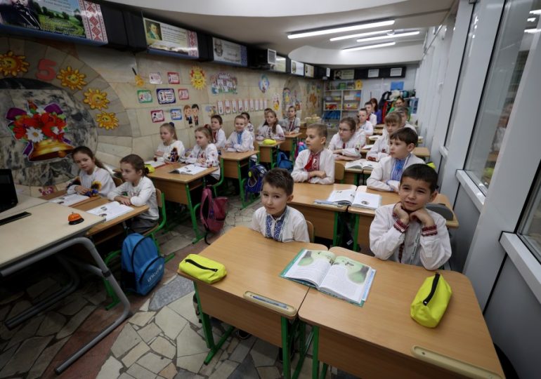 Brave Ukrainian children go to school underground to stay safe from Putin’s missiles