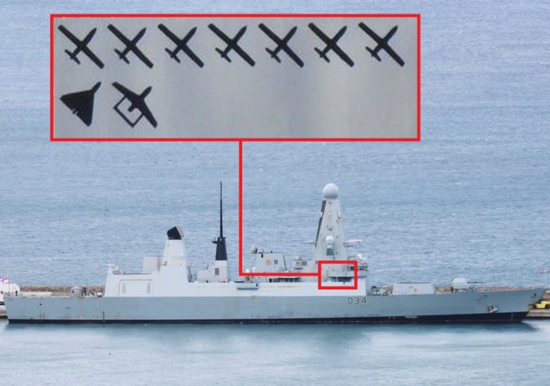 Brit ‘drone killer’ warship HMS Diamond shows off WW2-style ‘kill count’ after blasting Iran-backed forces in Red Sea