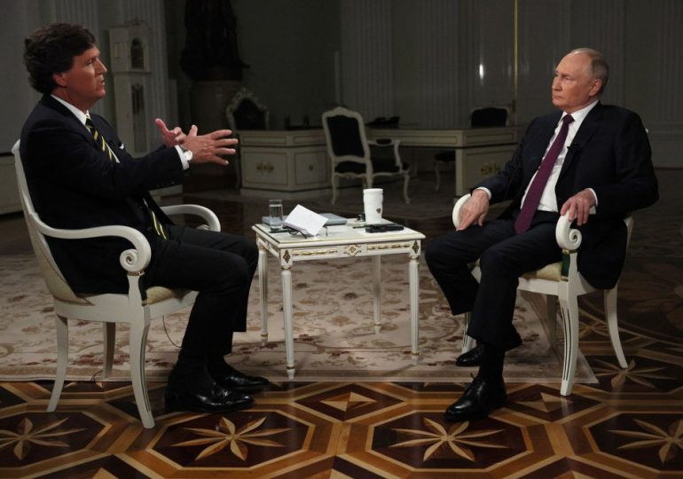 Body language experts reveal ‘dominant’ Putin’s hidden messages in rambling interview with ‘fawning’ Tucker Carlson