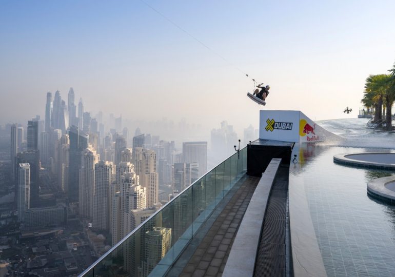 Daredevil reveals how he cheated death after plunging 964ft from 77-storey hotel to set world ‘wake-base’ record