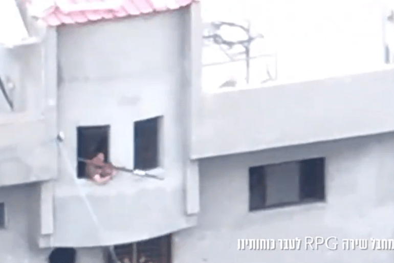 Watch heartstopping moment Hamas terrorist fires RPG from window…before he is blown to hell by an Israeli airstrike