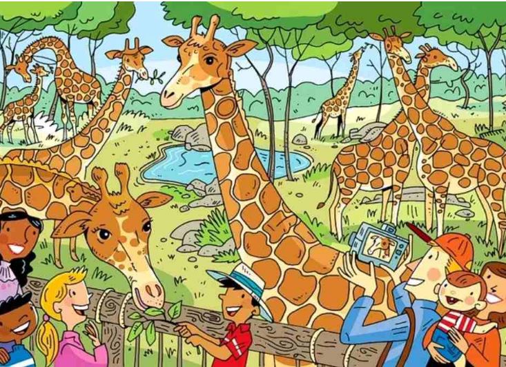 It’s quick and easy to count the giraffes but only those with a high IQ can find the hidden carrot in 7 seconds