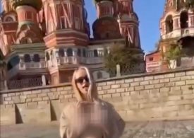 Prudish Putin launches MANHUNT for Ukrainian model filmed going topless in Red Square amid crackdown on ‘debauchery’