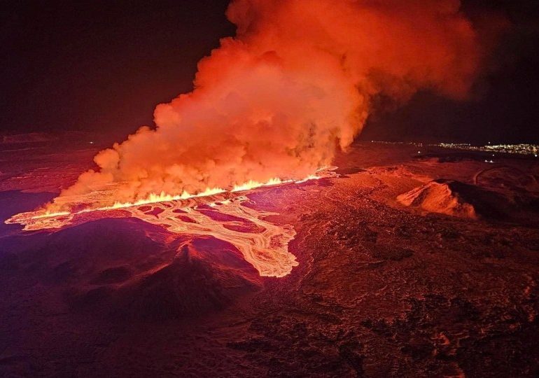 Iceland volcano erupts AGAIN with 1.9-mile long split in Earth spewing lava & tourists evacuated from Blue Lagoon resort