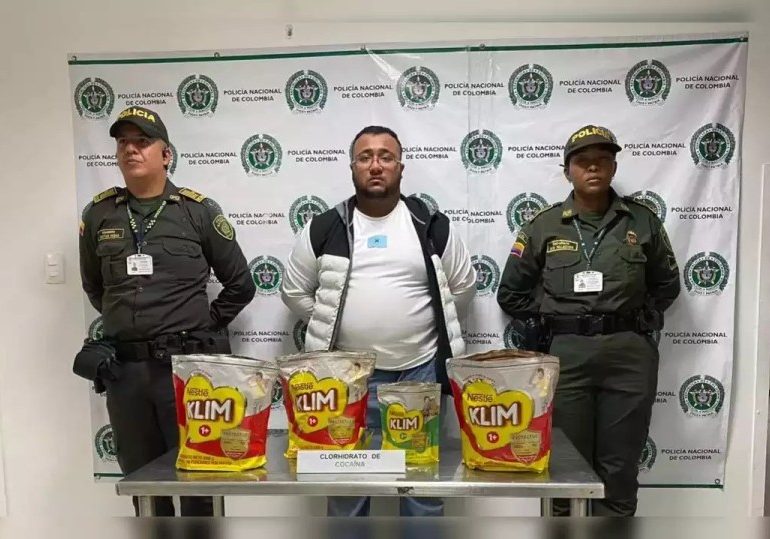 Brit student, 25, arrested after ‘being caught smuggling cocaine disguised as packets of milk powder’ out of Colombia