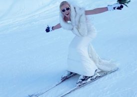 Skiing fan bride gets hitched at top of mountain – then glides down with her groom