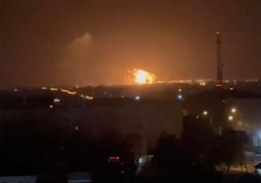 Moment Ukraine blitz Russian airfield destroying bomb-making warehouse & oil refineries near Putin’s palace