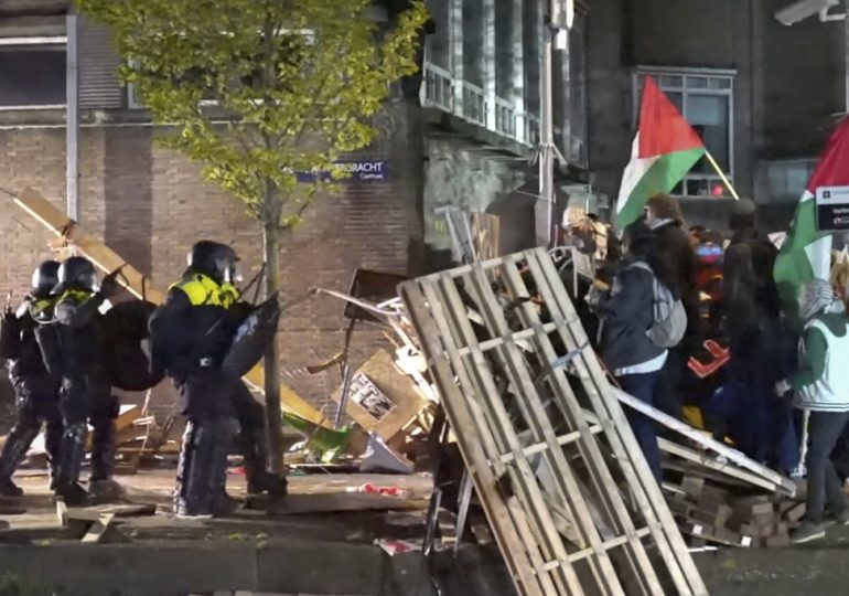 Police Break Up Pro-Palestinian Camp at Amsterdam University, as Campus Protests Spread to Europe