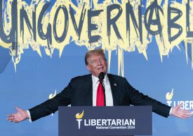 Watch Trump’s Reaction to Being Repeatedly Booed During Libertarian Convention Speech