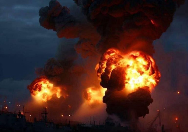 Huge explosions as Ukraine hits double strike on vital Russian oil depot supplying Vlad’s brutal war machine