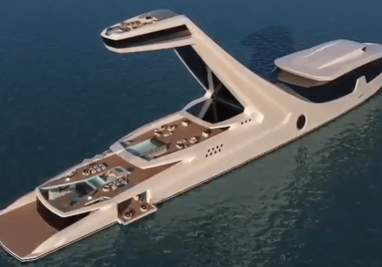 Incredible plan for $500million 500ft superyacht dubbed Shaddai with towering 125ft ‘sky cabin’ for ultra-rich owner