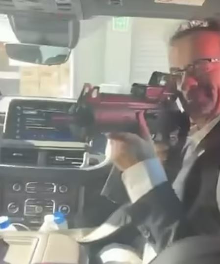 Watch horror moment British ambassador to Mexico points an ASSAULT RIFLE at terrified staff member before getting sacked