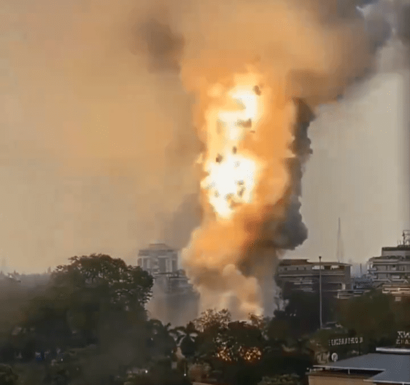 Dramatic moment fireworks warehouse bursts into flames sparking huge deadly explosions as one person is killed