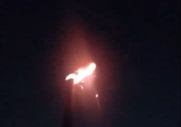 Moment anti-regime Iranians ‘CELEBRATE death of brutal President Raisi and light fireworks’ after deadly chopper crash