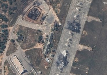 Shock satellite images show Putin’s destroyed $33million fighter jets in Crimea after long-range missile blitz on base